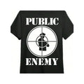 【New Arrival】Public Enemy Target Graphic T-Shirt Men's Streetwear Hip Hop Vintage Style Casual Summer Top