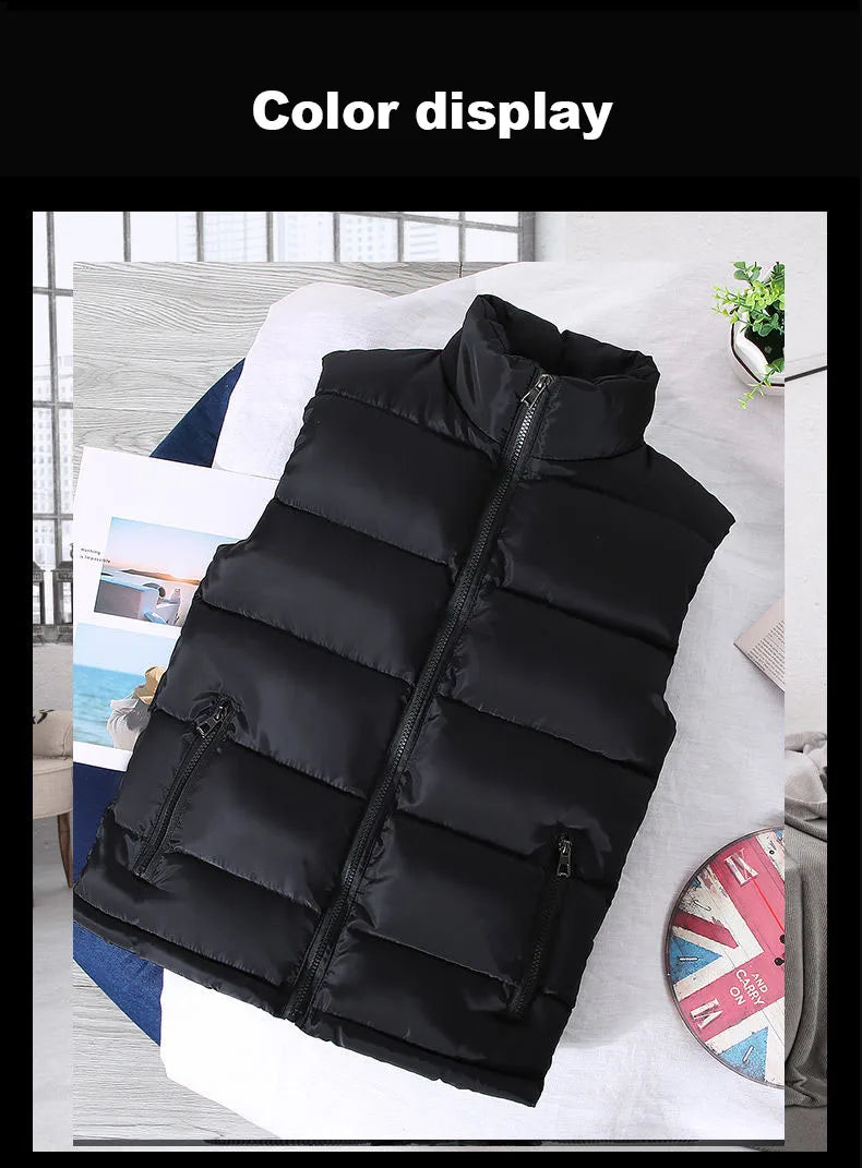 Men's Warm Waterproof Sleeveless Vest Jacket