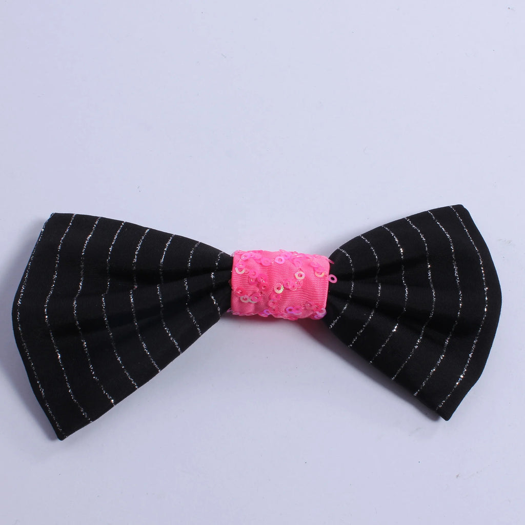 Black Stripe Two Piece Dance Leotard Hot pink Sequin Lapel Dance Wear Stage Performance Jazz Belly Dance Costume