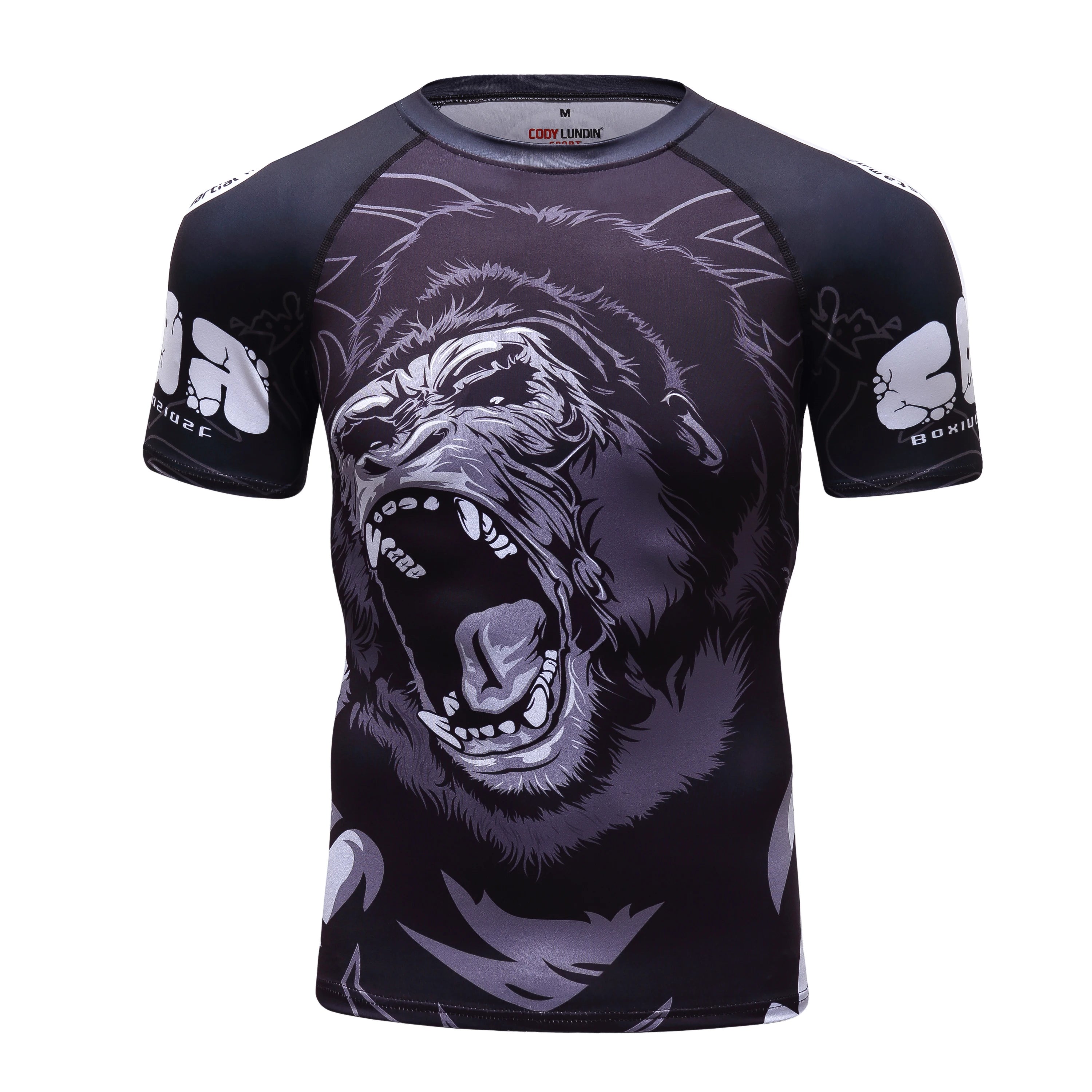 Cody Lundin New Sublimation Printing Superhero T Shirt Custom Logo Short Sleeved Tight Gym Wear Rash Guard for Men