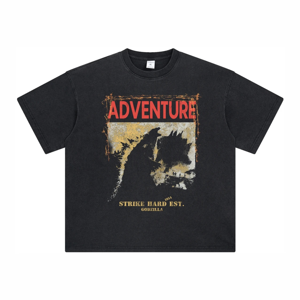 300g Premium Heavyweight Puffy Printed Short Sleeve T-Shirt Men's Sports Shirt 100% Cotton Sports Shirt Custom Streetwear Casual