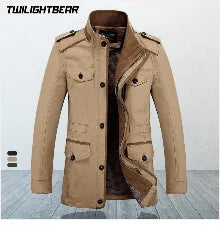 Men's Waterproof Fleece Multi-Pocket Jacket
