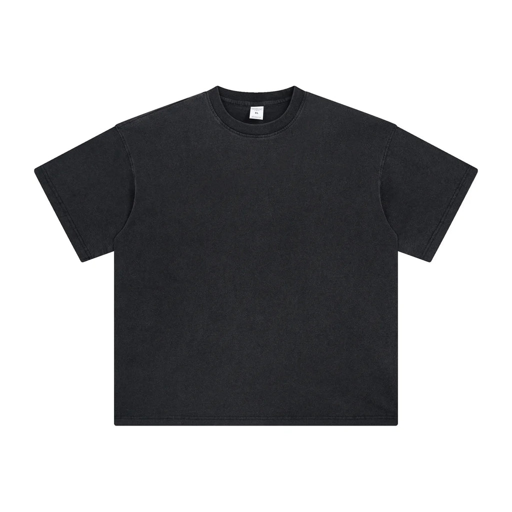 300g Premium Heavyweight Puffy Printed Short Sleeve T-Shirt Men's Sports Shirt 100% Cotton Sports Shirt Custom Streetwear Casual