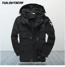 Men's Waterproof Fleece Multi-Pocket Jacket