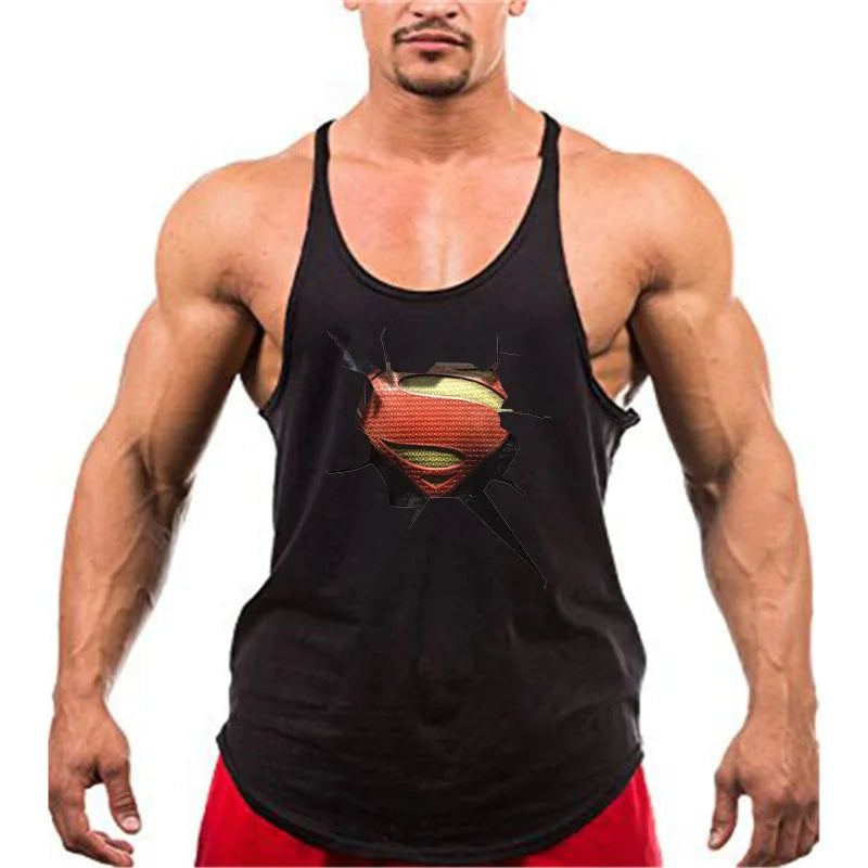 Brand Fitness Top Men Gym Tank  Clothing Mens Bodybuilding  Vest Muscle Sleeveless Singlets Fashion Workout Sports Shirt