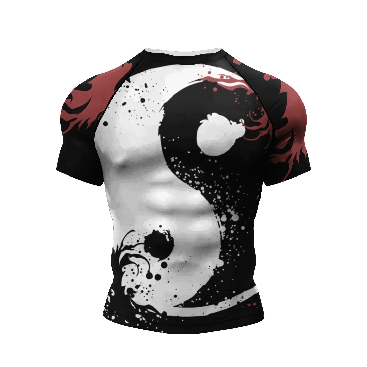 Wholesale Sublimation Printed Mma Rash Guard for Men Men's Short Sleeve Compression Surfing t Shirt Rashguard Bjj