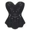 Women Corset Vintage Floral Printed Graphic Bustier Shapewear Lingerie Elegant Sleeveless Brocade Corset Tops
