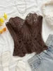 Women Corset Vintage Floral Printed Graphic Bustier Shapewear Lingerie Elegant Sleeveless Brocade Corset Tops