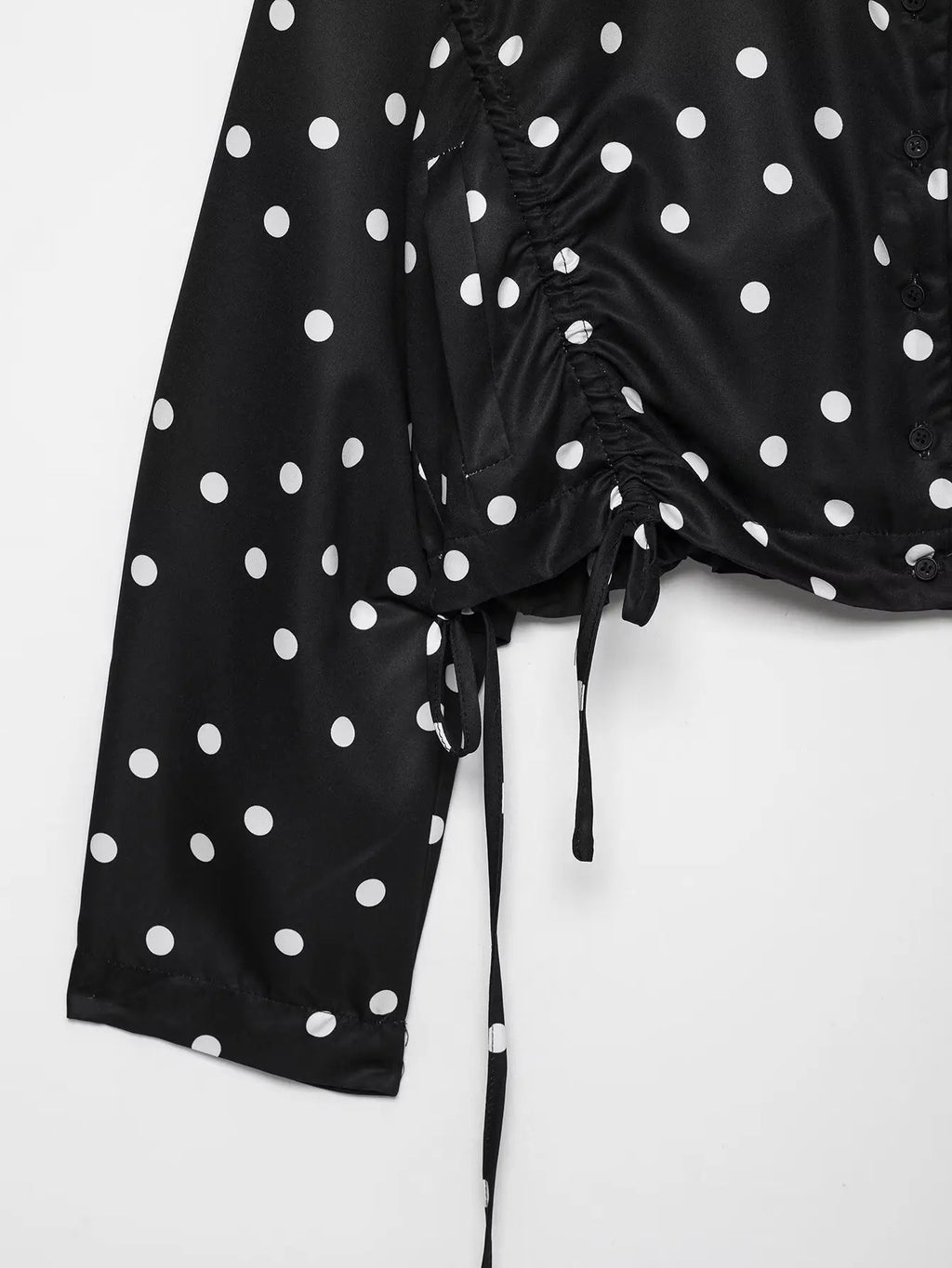 Set Women's 2026 new casual fashion 2-piece polka-dot breasted long-sleeved jacket+retro women's polka-dot mini shorts set