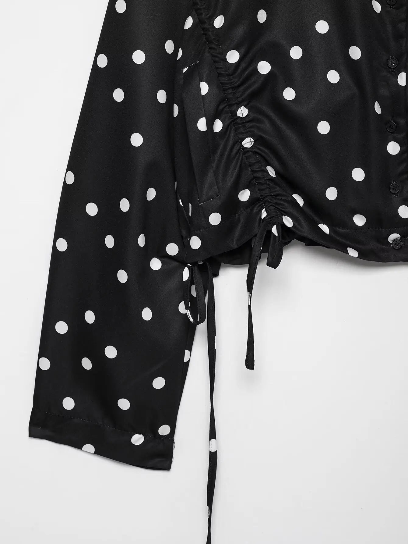 Set Women's 2026 new casual fashion 2-piece polka-dot breasted long-sleeved jacket+retro women's polka-dot mini shorts set