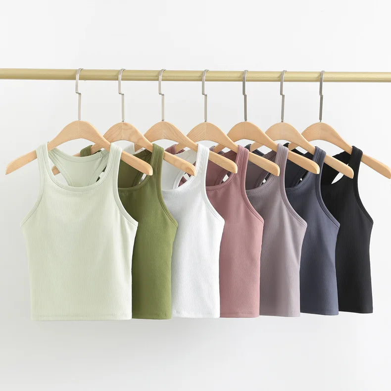 Yoke Women's New H-Shaped Back Yoga Top with Quick-Drying Features Beautiful Chest Pads Running Yoga Fitness Threaded Vest
