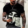 Custom Logo Bob Marley 3D Printed T-Shirt Hip Hop All over Print Graphic Tees Knitted O-Neck Clothing