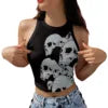 Wholesale 2026 New Summer Sleeveless Base Casual Printed Geometric Anti-Bacterial Knitted Polyester Spandex Camisole