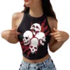 Wholesale 2026 New Summer Sleeveless Base Casual Printed Geometric Anti-Bacterial Knitted Polyester Spandex Camisole