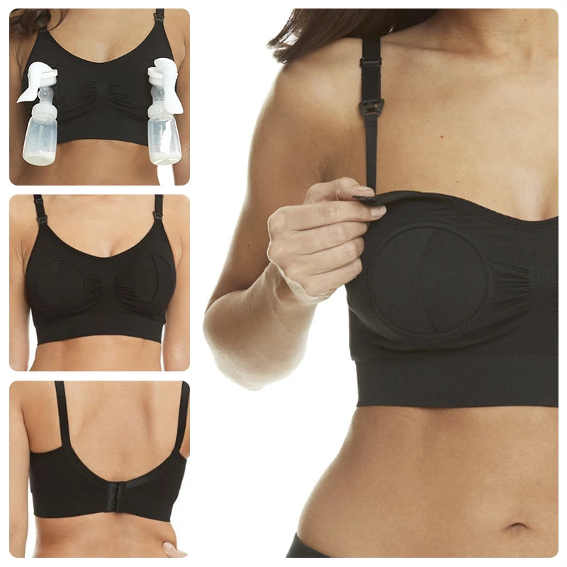 Maternity Bra For Breast Pump Special Nursing Bra Hands Pregnancy Clothes Breastfeeding Pumping Bra Can Wear All Day