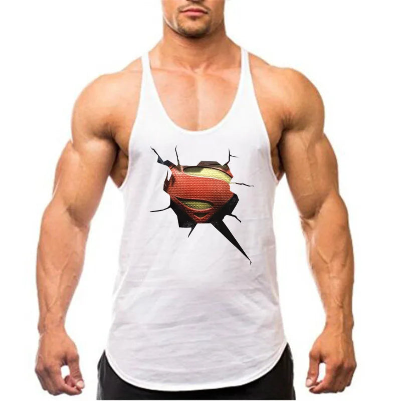 Brand Fitness Top Men Gym Tank  Clothing Mens Bodybuilding  Vest Muscle Sleeveless Singlets Fashion Workout Sports Shirt