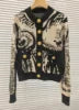 Top Quality New Cardigan Coats 2025 Autumn Winter Knitwear Women Vintage Prints Knitting Long Sleeve Cardigan Outerwear 2pcs