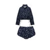 Set Women's 2026 new casual fashion 2-piece polka-dot breasted long-sleeved jacket+retro women's polka-dot mini shorts set