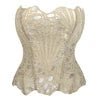 Women Corset Vintage Floral Printed Graphic Bustier Shapewear Lingerie Elegant Sleeveless Brocade Corset Tops
