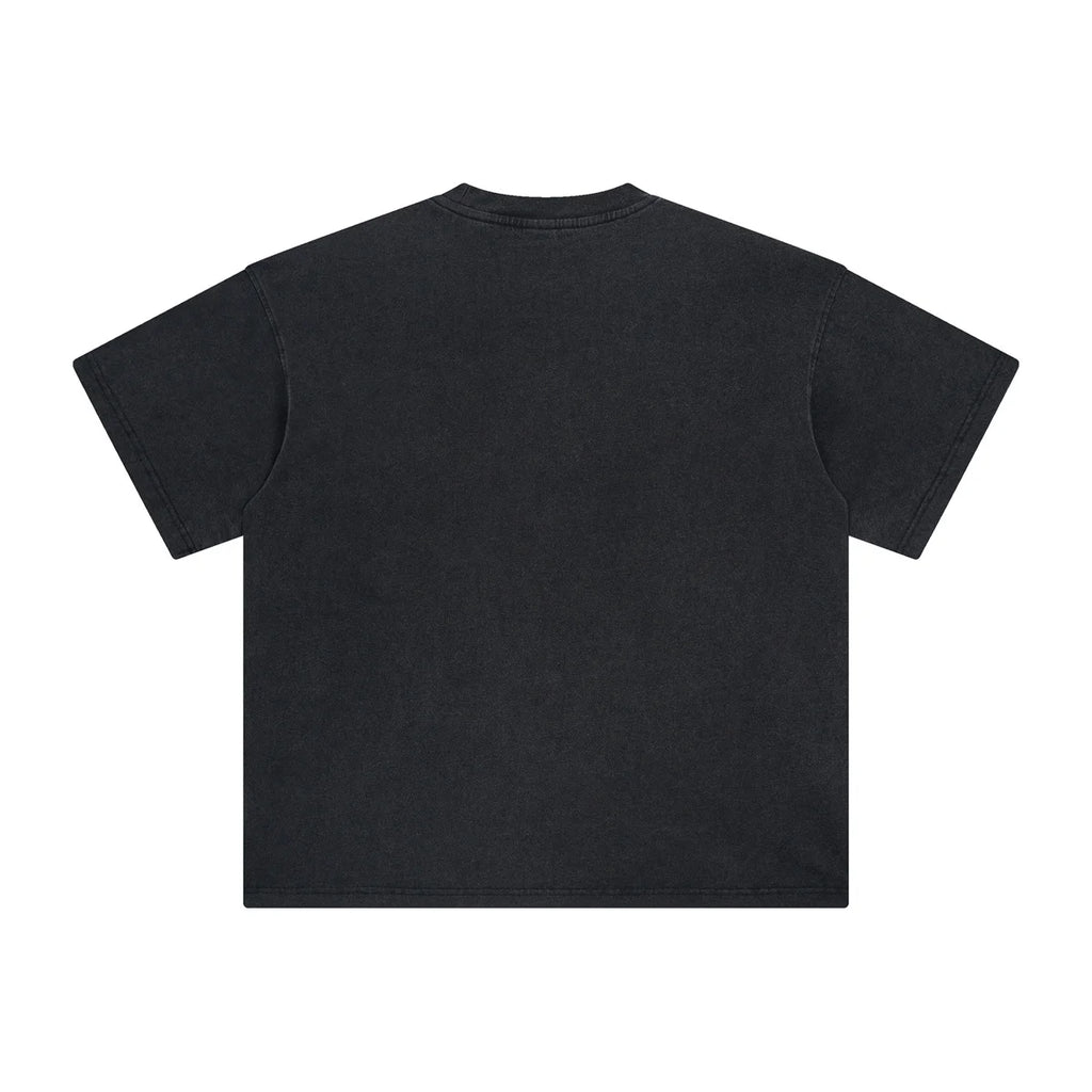 300g Premium Heavyweight Puffy Printed Short Sleeve T-Shirt Men's Sports Shirt 100% Cotton Sports Shirt Custom Streetwear Casual