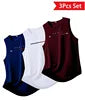 Men's Sporty Crew Neck Sleeveless Sports Vest Basketball Breathable Quick Drying Undershirt