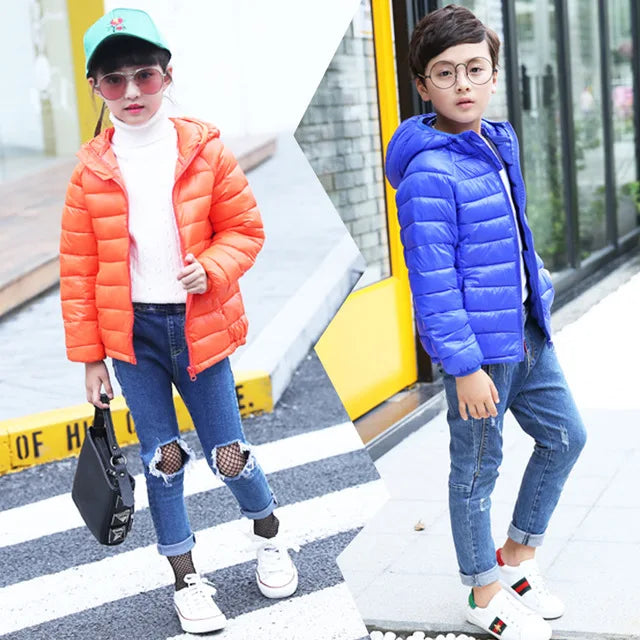 2-12 Years Autumn Winter Kids Down Jackets For Girls Children Clothes Warm Down Coats For Boys Toddler Girls Outerwear Clothes