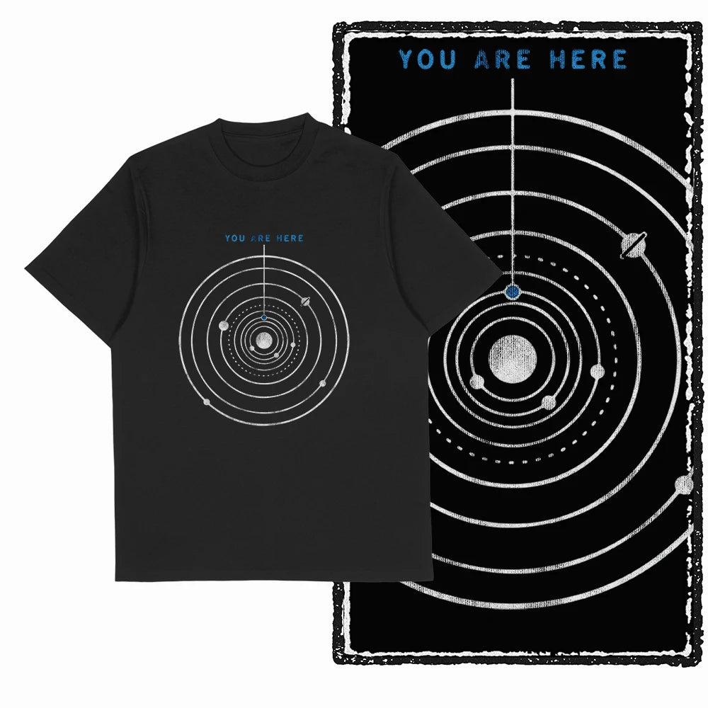Men's Astronaut Moon Print Graphic T-Shirt