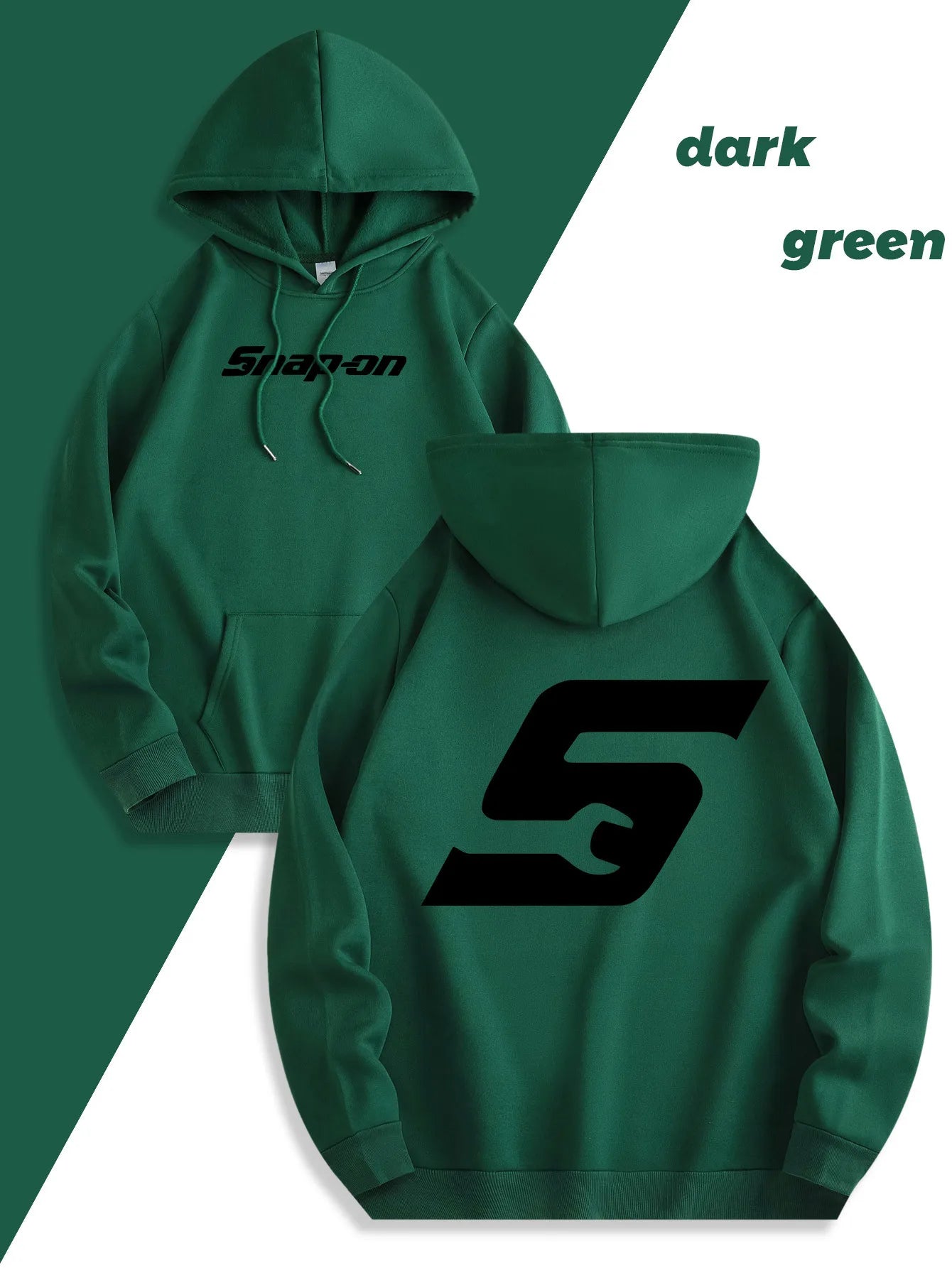 Snap-On Logo Pullover Hoodie