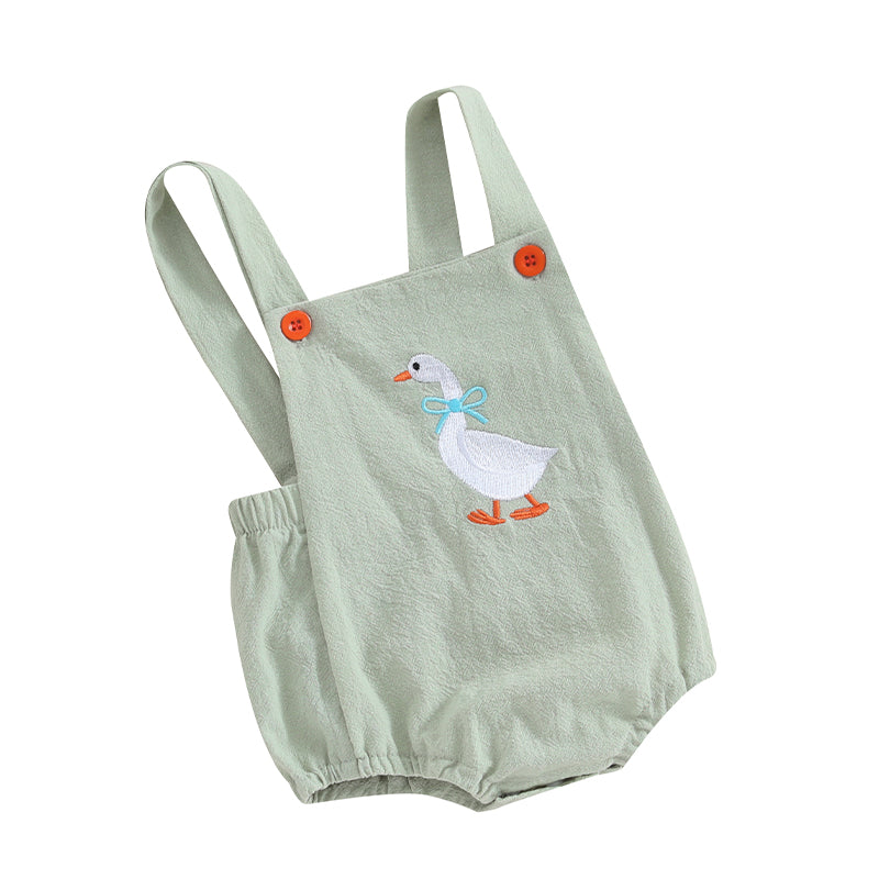 Citgeett Summer Infant Baby Girl Sleeveless Bodysuit Print Suspender Jumpsuit Cute Casual Clothes