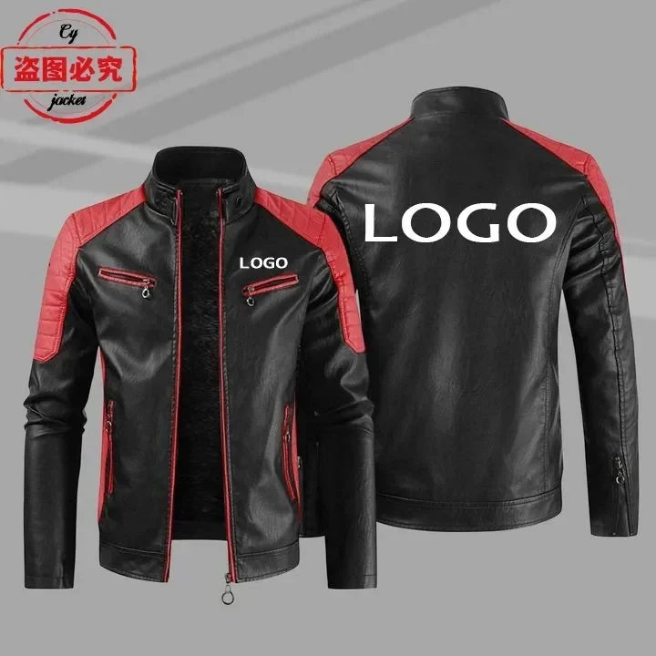 CAN-AM motorcycle LOGO retro washed pu leather jacket windproof autumn and winter men's cycling spring and autumn leather jacket