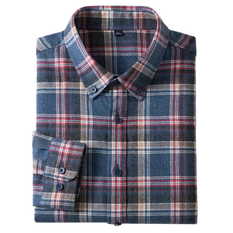 Men's Anti-Wrinkle Flannel Plaid Shirt