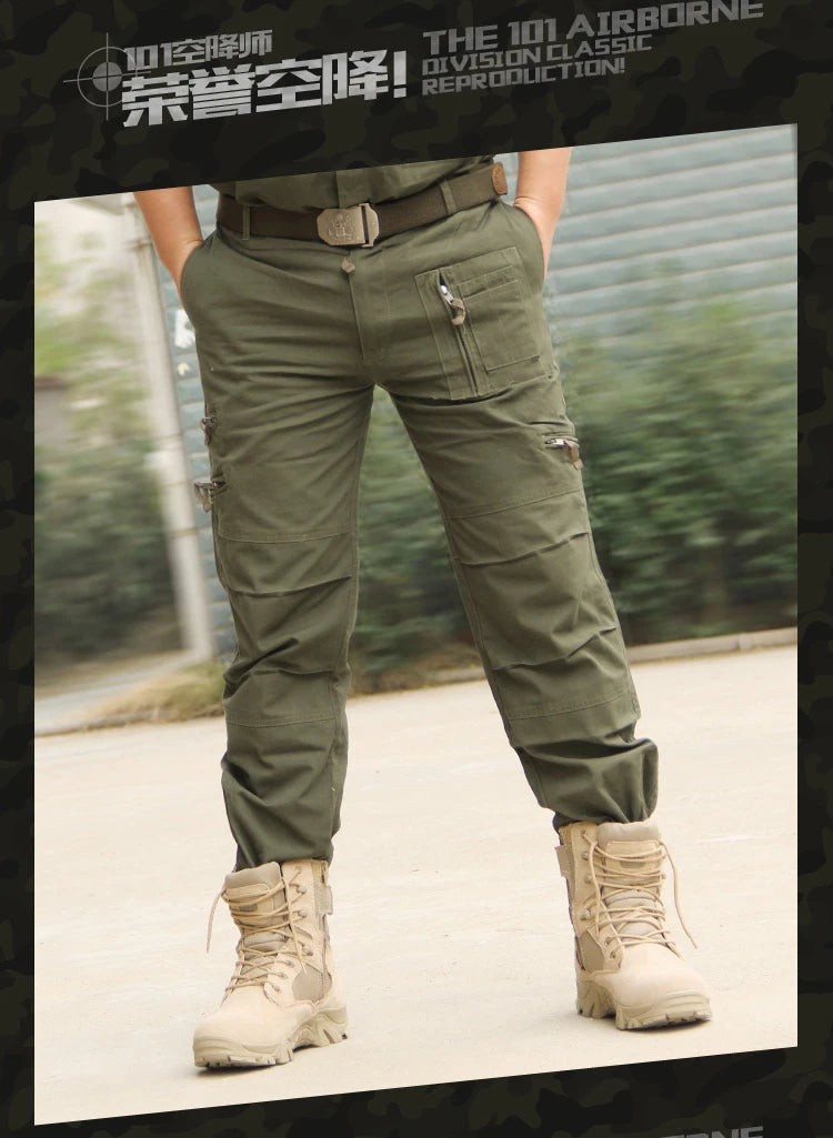 Men's Multi-Pocket Camo Cargo Pants