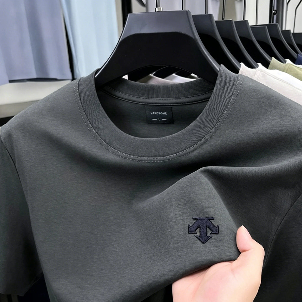 Men's Breathable Cotton Embroidery T-Shirt