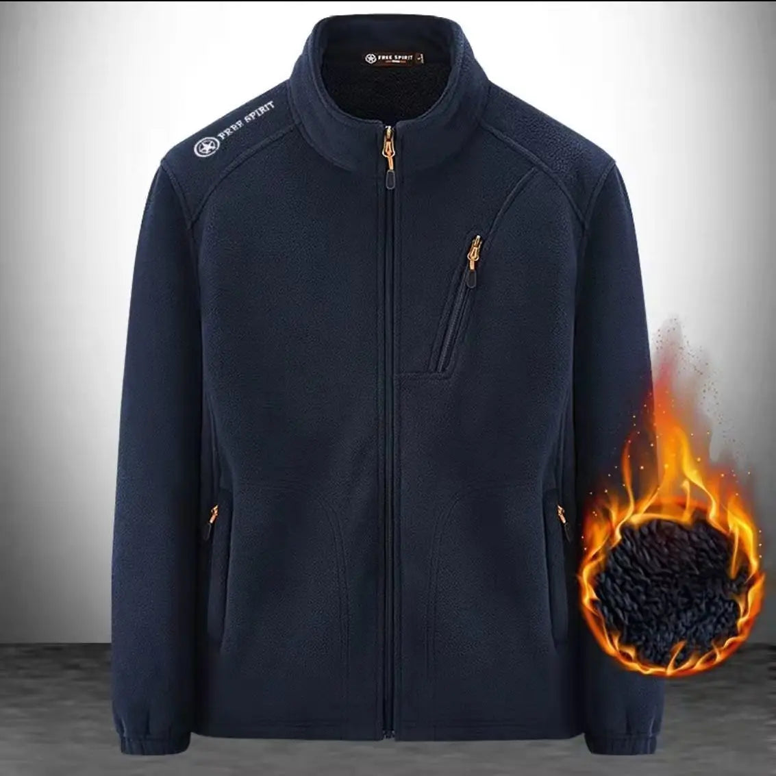 Men's Waterproof Fleece Multi-Pocket Jacket