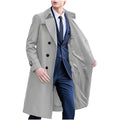 Men's Double-Breasted Mid-Length Trench Coat