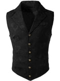 Men's Medieval Gothic Long Vest, Vintage Steampunk Victorian Costume Waistcoat, Halloween Cosplay Formal Jacket, Renaissance LAR