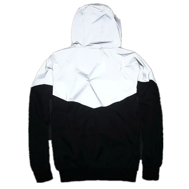 Men's Reflective Patchwork Waterproof Jacket