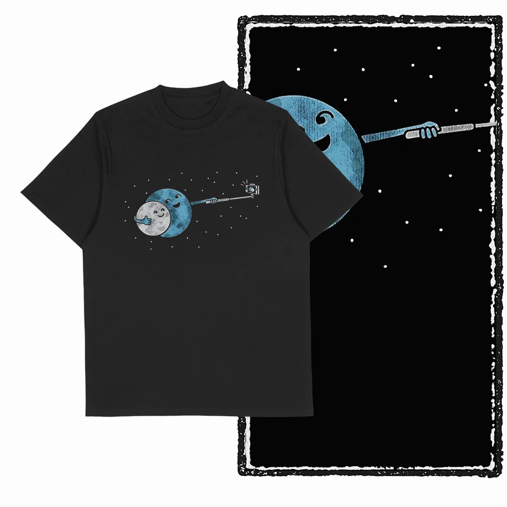 Men's Astronaut Moon Print Graphic T-Shirt
