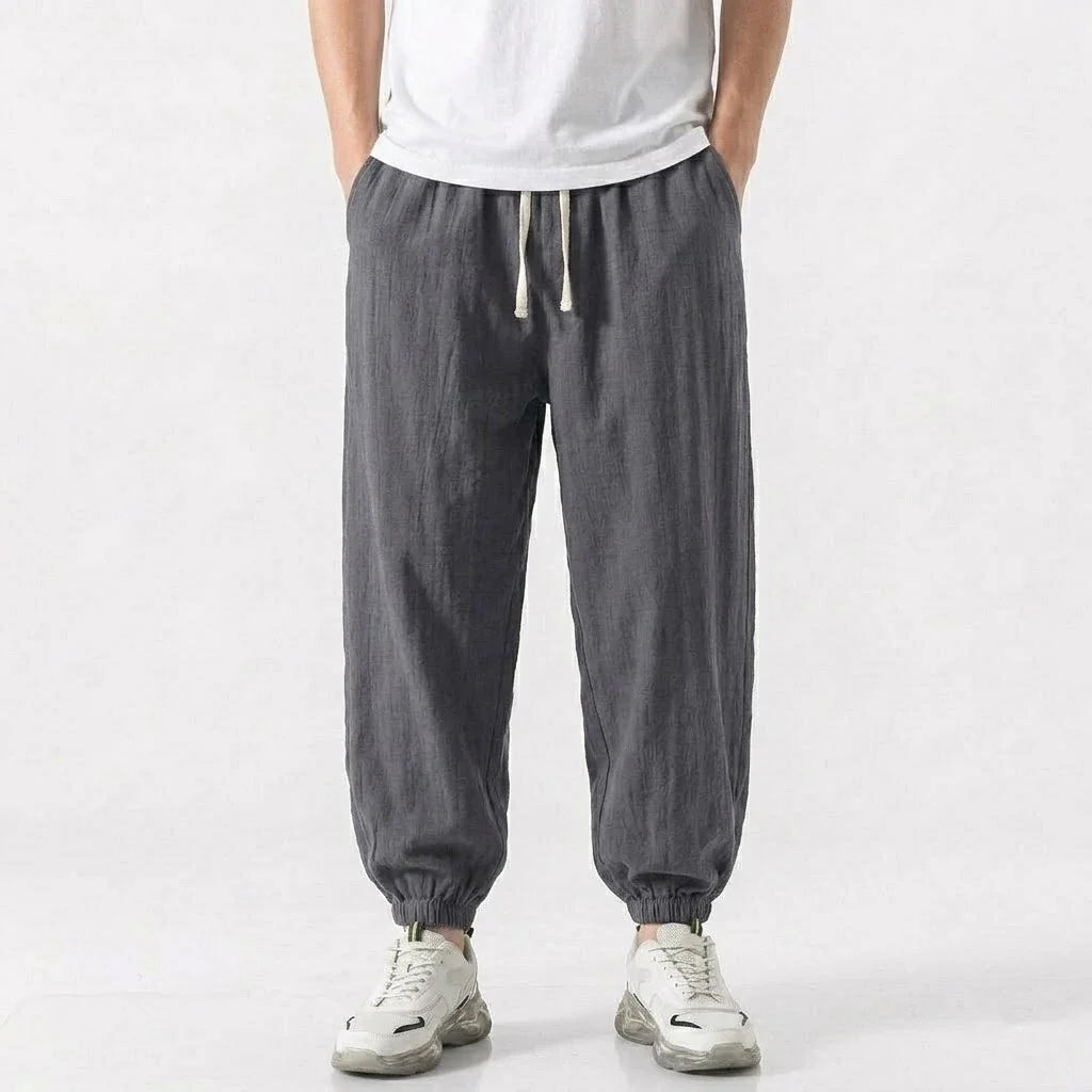 Men's Cotton Linen Drawstring Harem Pants