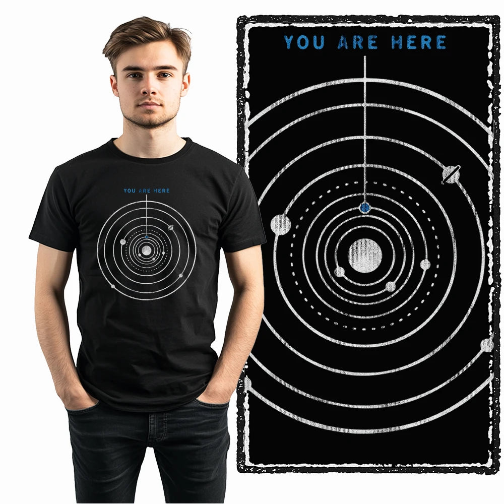 Men's Astronaut Moon Print Graphic T-Shirt
