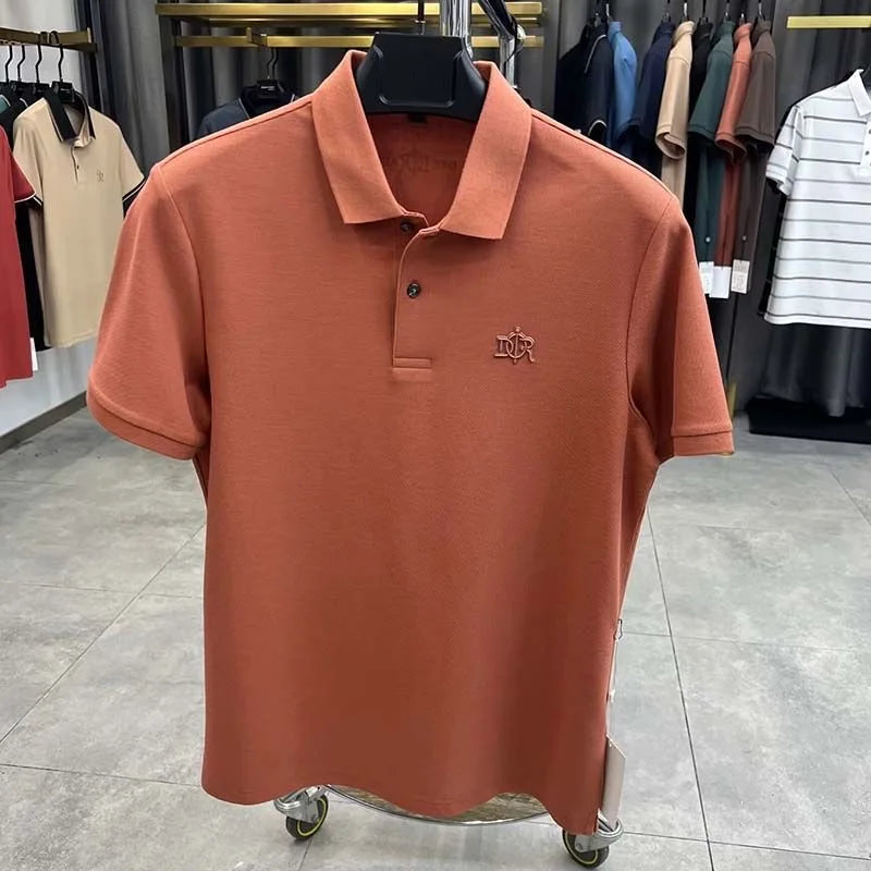 Men's Embroidered Cotton Polo Shirt