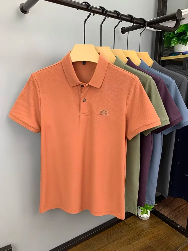 Men's Embroidered Cotton Polo Shirt