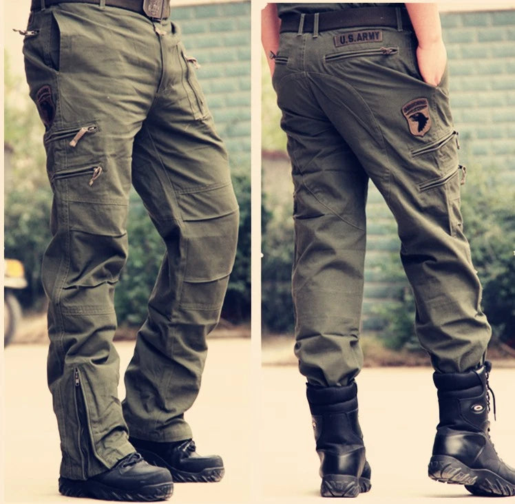 Men's Multi-Pocket Camo Cargo Pants