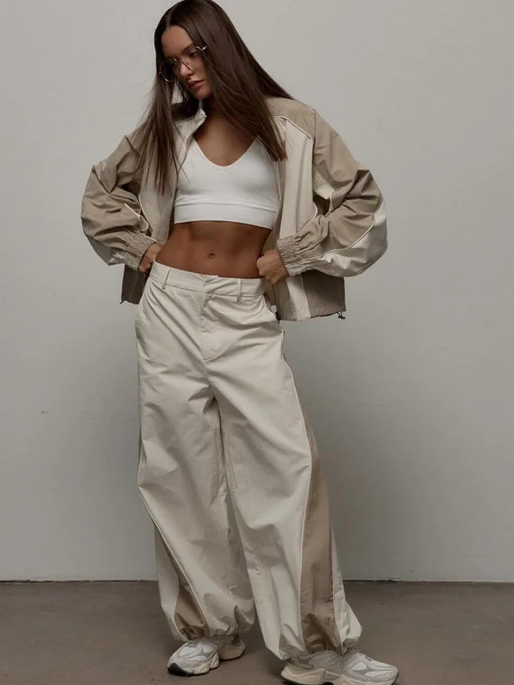 Two Piece Sets Pant Set Women Tracksuit Jogger Y2k Sweatshirts Autumn Winter Sports Elastic Waist Streetwear Pants Matching Sets