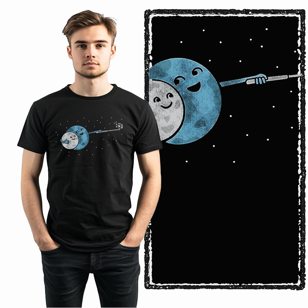 Men's Astronaut Moon Print Graphic T-Shirt