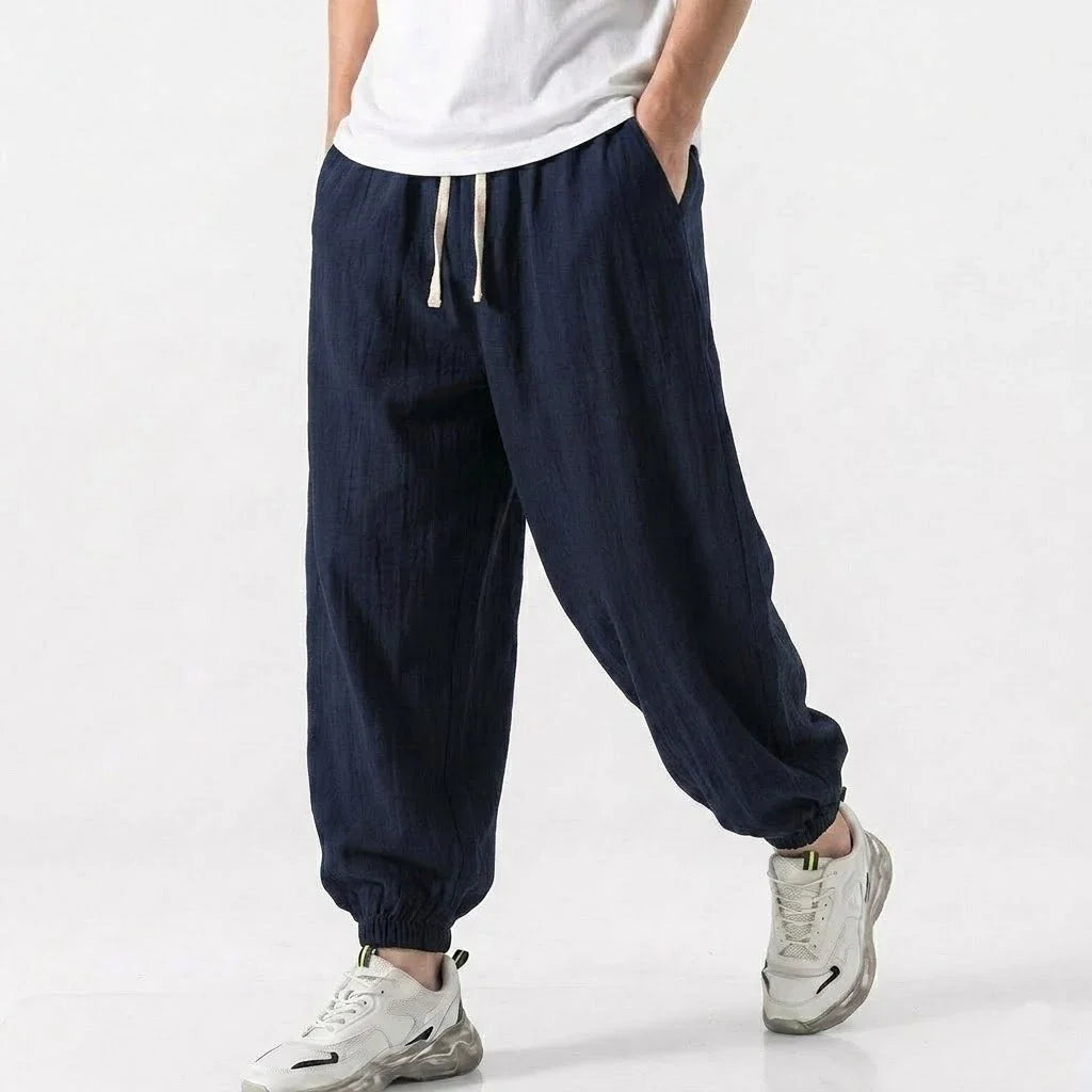 Men's Cotton Linen Drawstring Harem Pants