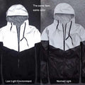 Men's Reflective Patchwork Waterproof Jacket