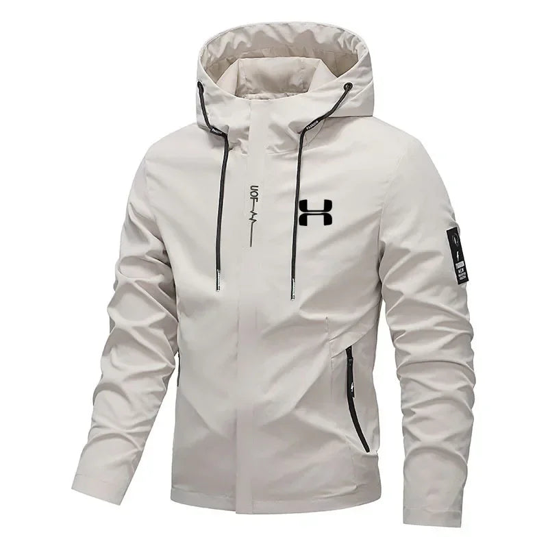 Men's Hooded Zip-Up Windbreaker