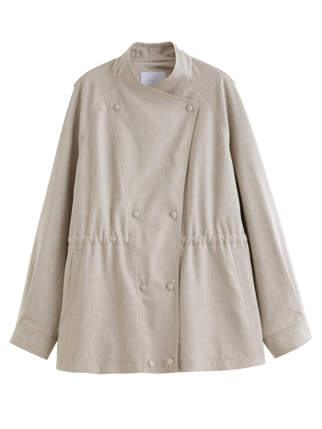 Women's Crossover Lapel Raglan Trench Coat