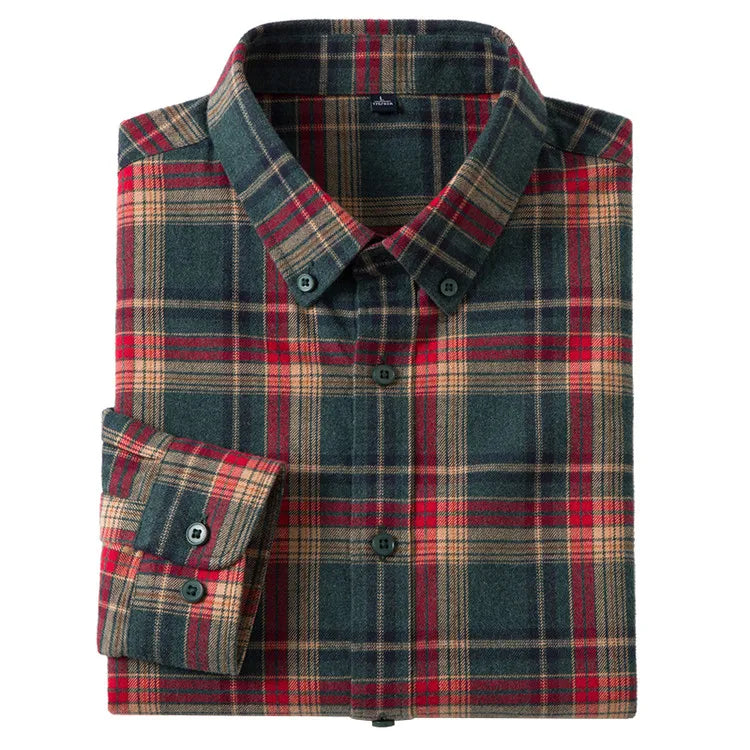 Men's Anti-Wrinkle Flannel Plaid Shirt